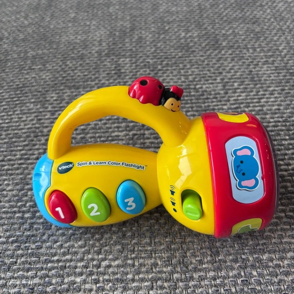 VTech Toddler Spin & Learn Color Flashlight - Learn Colors, Numbers, Animals